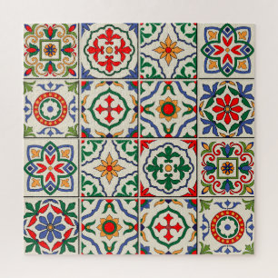 Moroccan Tiles: Colourful Seamless Pattern. Jigsaw Puzzle