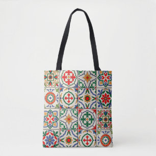 Moroccan Tiles: Colourful Seamless Pattern. Tote Bag