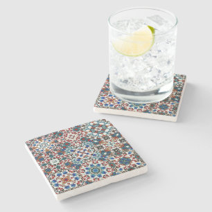 Moroccan tiles,mosaic,colorful art stone coaster