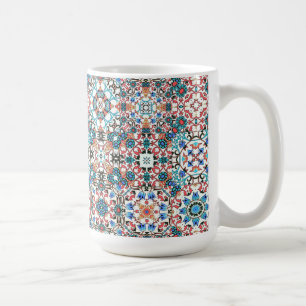 Moroccan tiles,mosaic,colourful art coffee mug
