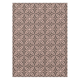 Moroccan tiles - peach pink and black tablecloth