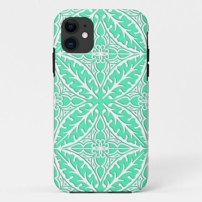Moroccan tiles - robin's egg blue and white Case-Mate iPhone case (Back)