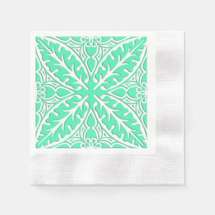 Moroccan tiles - robin's egg blue and white napkin