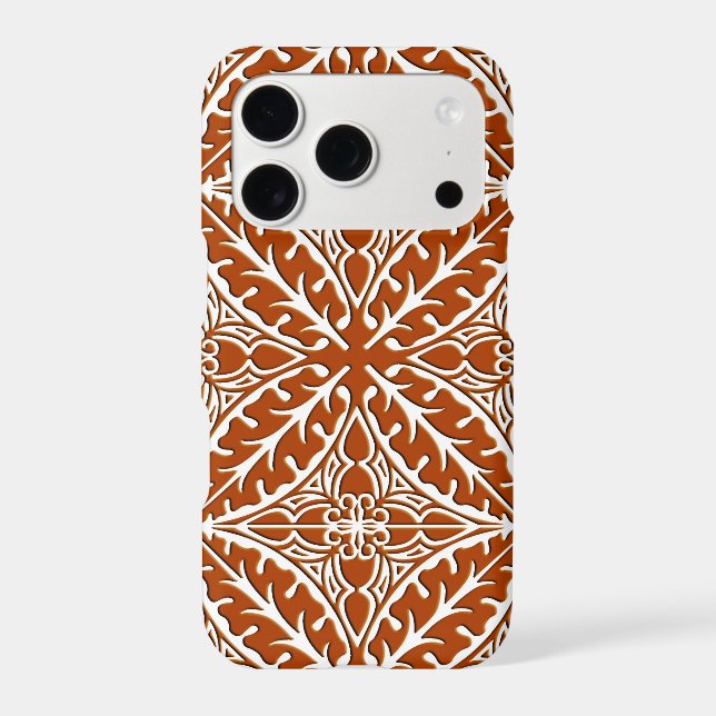 Moroccan tiles - rust brown and white (Back)