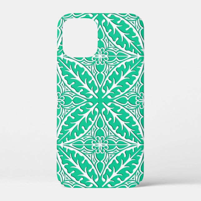 Moroccan tiles - turquoise and white Case-Mate iPhone case (Back)