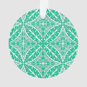 Moroccan tiles - turquoise and white ornament
