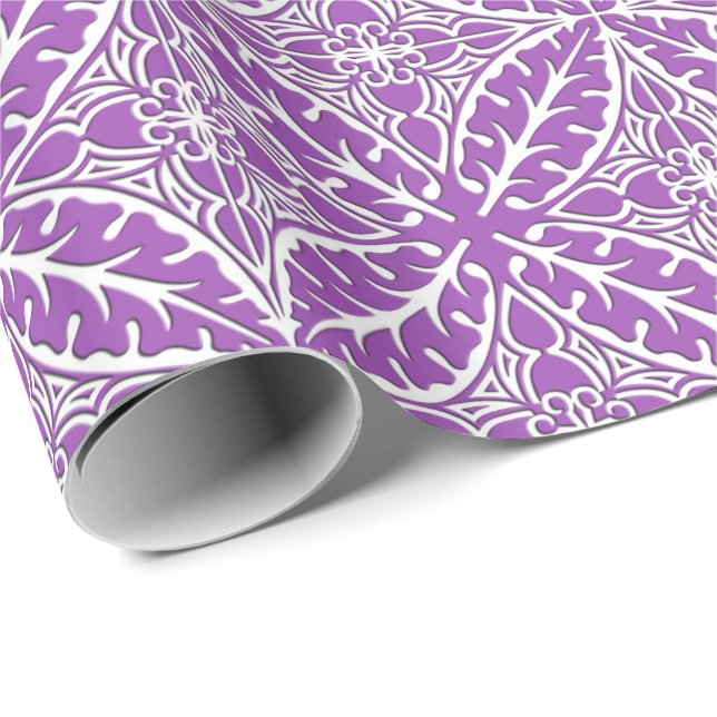 Moroccan tiles - violet and white wrapping paper (Roll Corner)