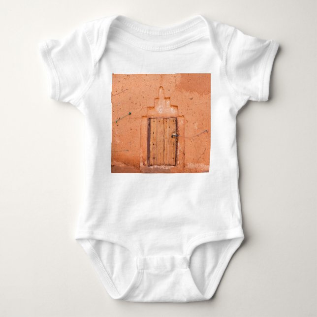 Moroccan Traditional Wooden Window Texture Baby Bodysuit (Front)