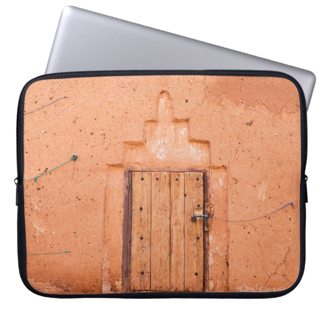 Moroccan Traditional Wooden Window Texture Laptop Sleeve (Front)