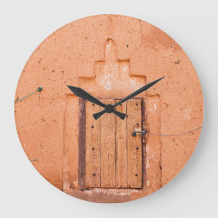 Moroccan Traditional Wooden Window Texture Large Clock