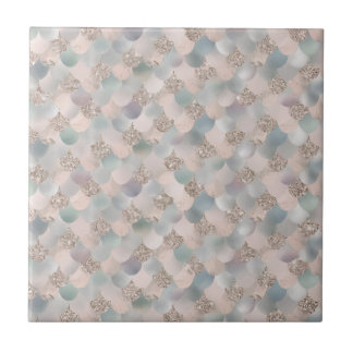 Moroccan trellis White marble and pink Ceramic Til Ceramic Tile