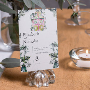 Moroccan Tropical Floral   Wedding Table Number