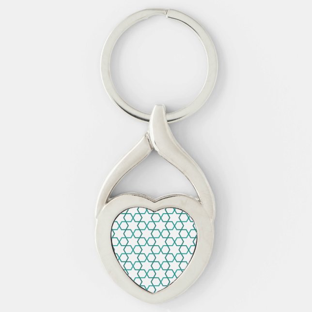 Moroccan weave pattern key ring (Front)
