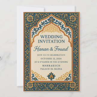 Moroccan Wedding Invitation Template – Elegant Isl