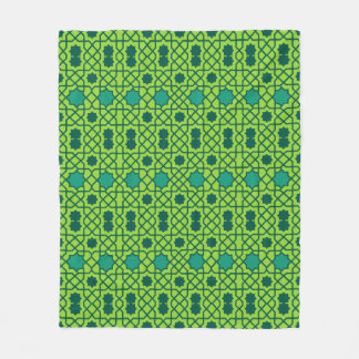 moroccan zelij fleece blanket