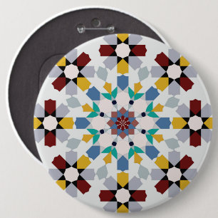 Moroccan Zelije !Moroccan Zellige 6 Cm Round Badge