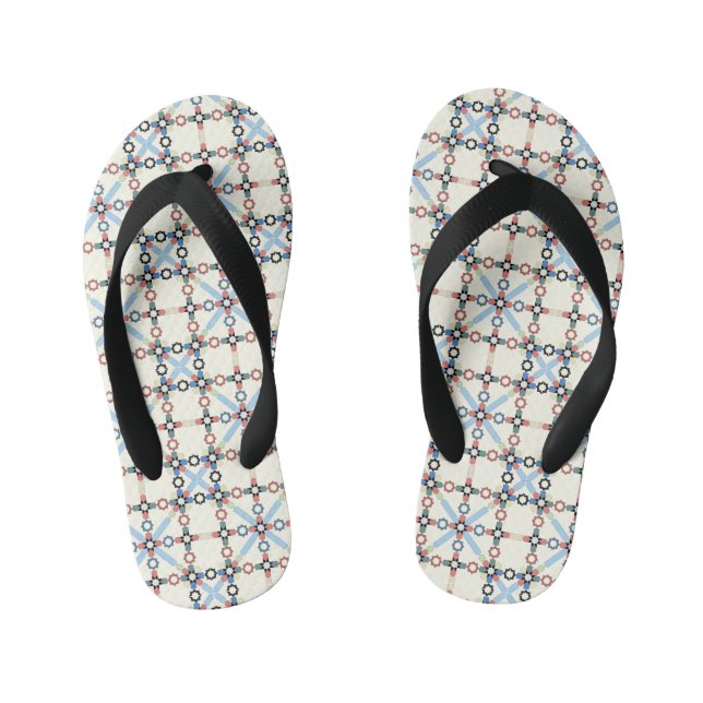 Moroccan Zelije !Moroccan Zellige Kid's Thongs (Footbed)