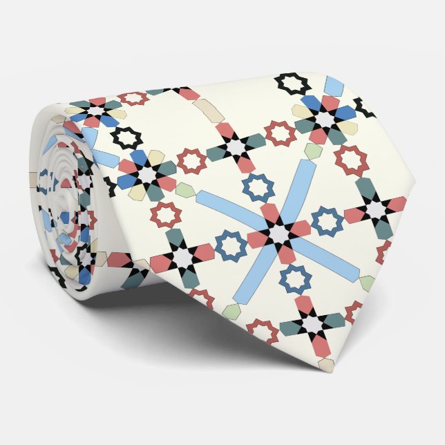 Moroccan Zelije !Moroccan Zellige Tie (Rolled)