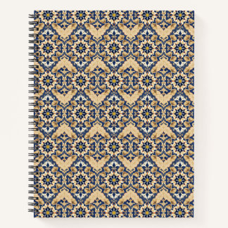 Moroccan Zellige Tile Mosaic Blue Notebook