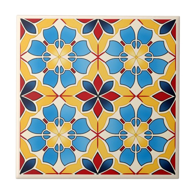 Moroccan Zellij style ceramic tiles (Front)