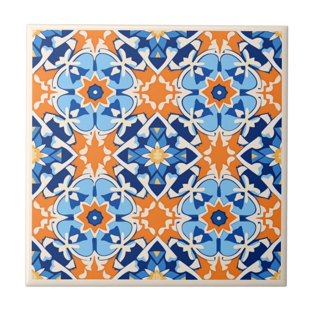 Moroccan Zellij style ceramic tiles (Front)