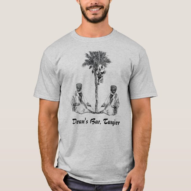 MOROCCANS WITH PALM TREE, Dean's Bar, Tangier T-Shirt (Front)