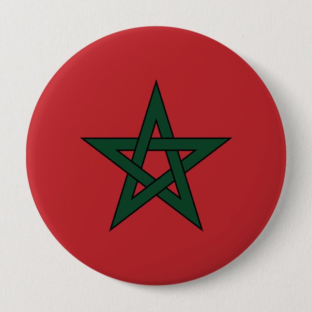 Morocco 10 Cm Round Badge (Front)