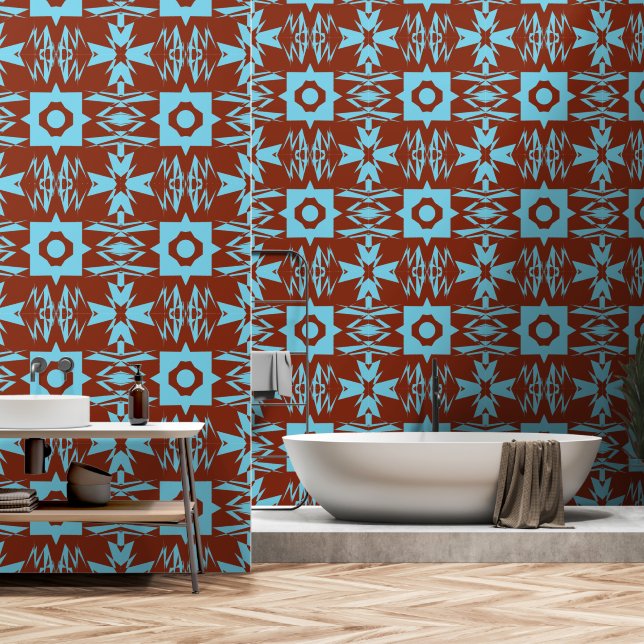 Morocco 2 colour wallpaper (Bathroom)