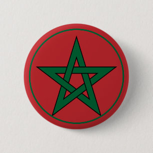 morocco 6 cm round badge