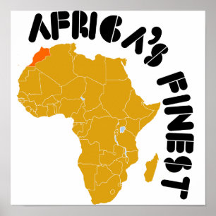 Morocco, Africa map design Poster