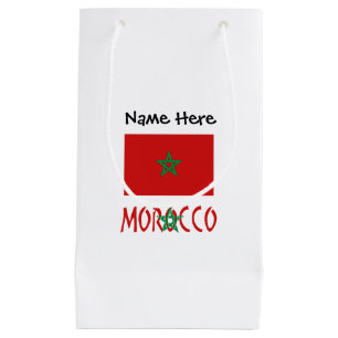 Morocco and Moroccan Flag with Your Name Small Gift Bag