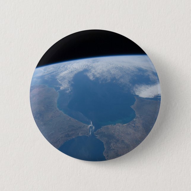 Morocco And Spain. 6 Cm Round Badge (Front)