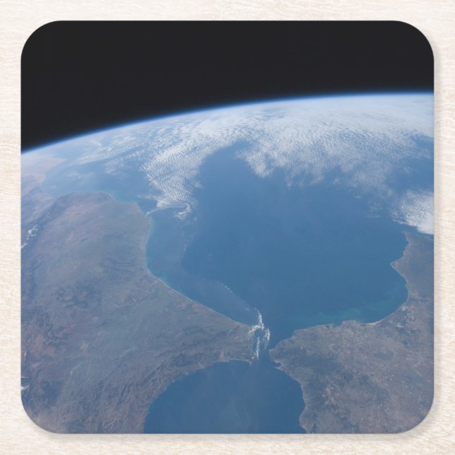 Morocco And Spain. Square Paper Coaster (Front)