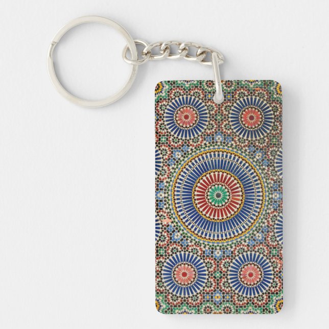 morocco arab mosaic islam religious pattern key ring (Front)