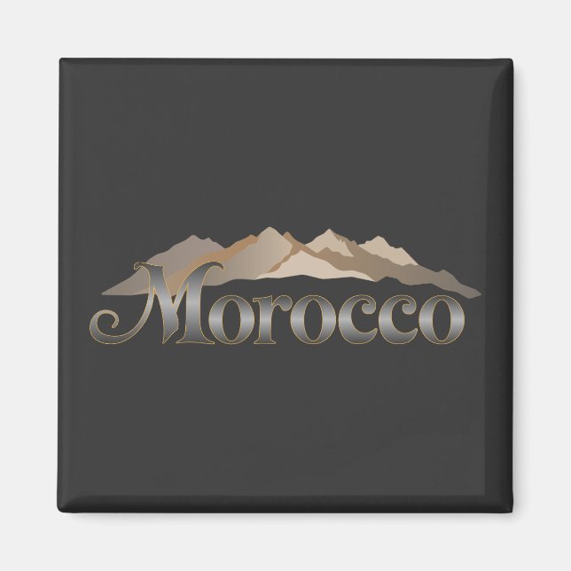 Morocco Atlas Mountains Magnet (Front)