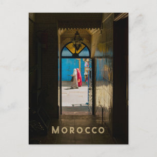 Morocco authentic Medina street photo Postcard