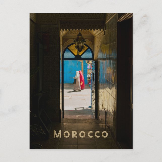 Morocco authentic Medina street photo Postcard (Front)