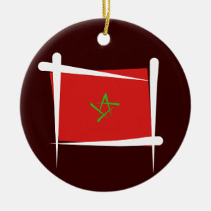 Morocco Brush Flag Ceramic Tree Decoration