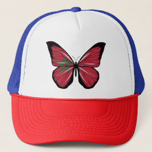 Morocco Butterfly Flag Trucker Hat