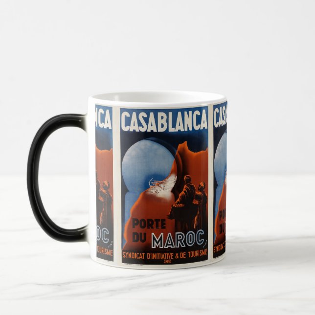 Morocco Casablanca Travel Holiday North africa  Magic Mug (Left)