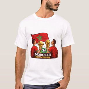 Morocco Champions Football Victory Design T-Shirt