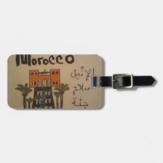 morocco christian luggage tag