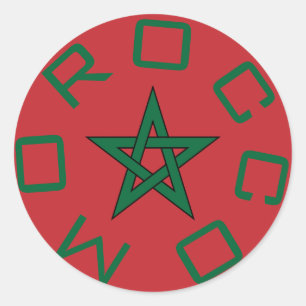 morocco classic round sticker