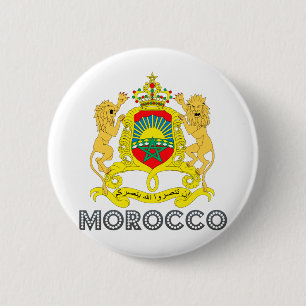 Morocco Coat of Arms 6 Cm Round Badge