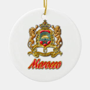 Morocco Coat of Arms Ceramic Ornament