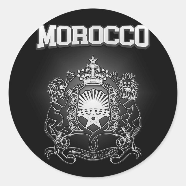 Morocco Coat of Arms Classic Round Sticker (Front)