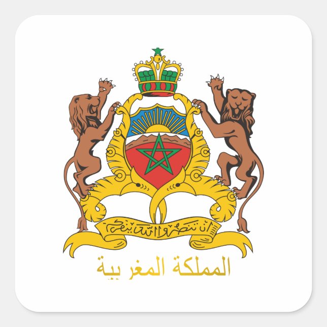 Morocco Coat of Arms Square Sticker (Front)