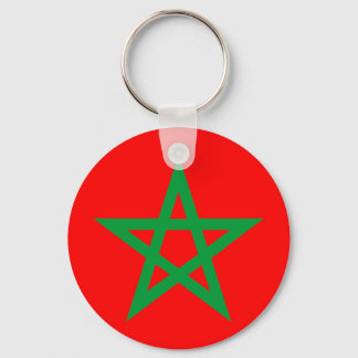 morocco country flag symbol star key ring