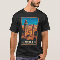 Morocco Desert Illustration Travel Art Vintage