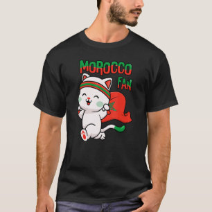 Morocco Fan Moroccan Team Supporter Cat T-Shirt